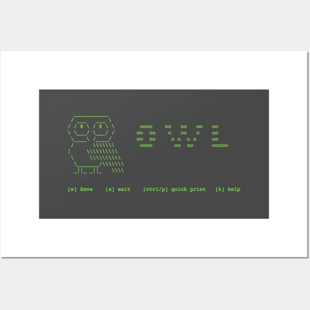 Owl ascii draw Wall Art by FBdesign